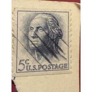 Vitange RARE 1962 George Washington 5 cent stamp